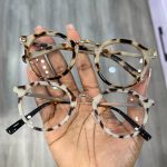 Cheetah Print Round Glasses Frame