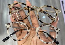 Cheetah Print Round Glasses Frame